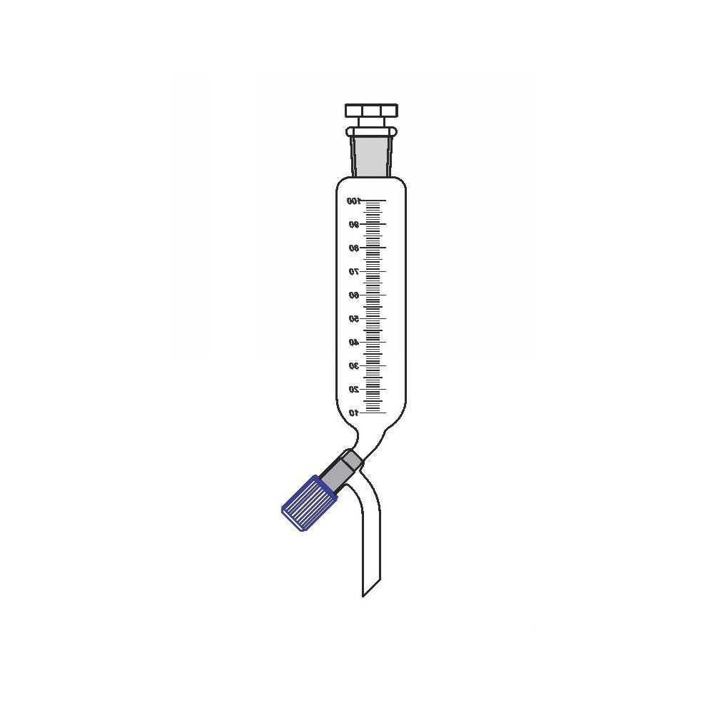 ESAW 9500.14270 Graduated Dropping Funnel with Interchangeable Stoppers With PTFE Needle Valve Stopcock