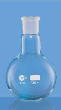 Borosil Boiling Flask with Flat Bottom and Short Neck (4100)