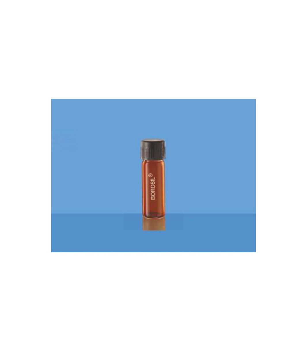 Borosil Culture Tube, Amber with PP Screw Cap, Flat Bottom and PTFE Liner (9911)