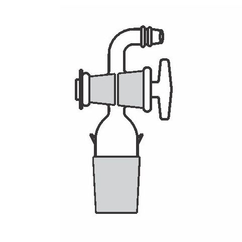 ESAW 9500.2408  Adapters With Stopcock Cone to Rubber Tubing Right angle Connection