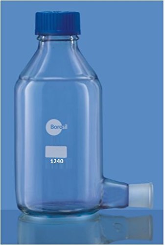 Borosil Bottle, Aspirator, with GL 45 Cap and outlet for stopper (1240)