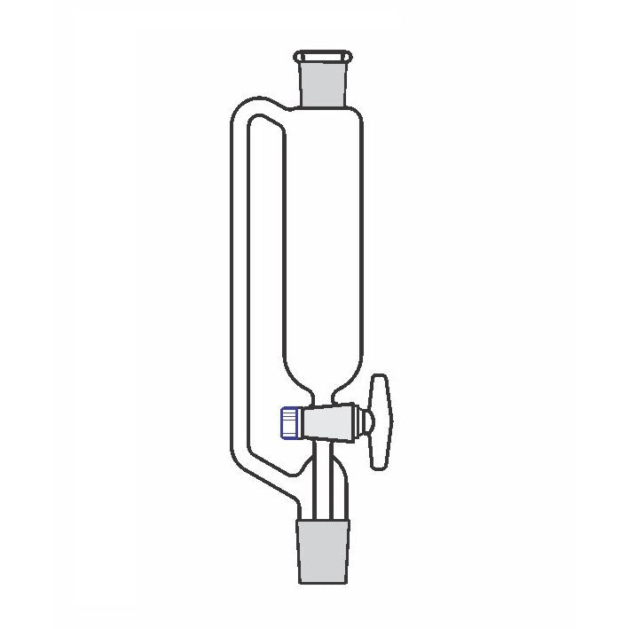 ESAW 9500.14360 Pressure Equalising Cylindrical Funnels With Glasskey stopcock