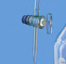 Borosil Class B Amber Automatic Zero, with Reservoir, Rubber Bellow, Glass Stopcock Burette(2150A)