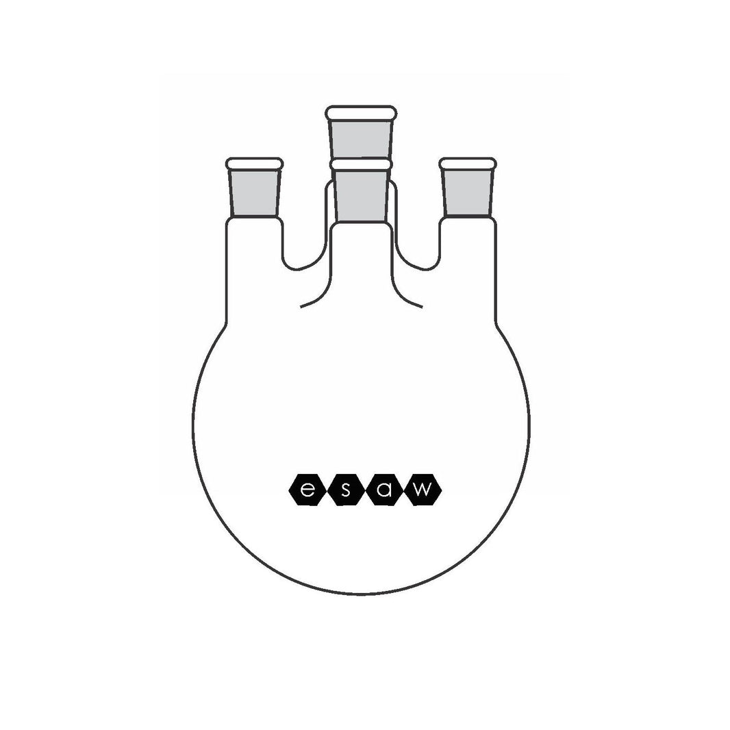 ESAW 9500.13370 Round Bottom Flask with Four Neck