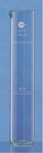 Borosil Nessler Cylinder, Colour Comparison with Flat Bottom (2975)