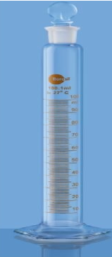 Borosil, Penny head Cylinder, Single Metric Scale with Hexagonal Base (2981)