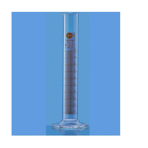 Borosil Class B Single Metric Scale, with Pour Out and Hexagonal Base Cylinder (3024)