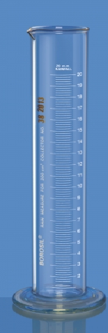 Borosil Rain Measuring Cylinder, Metric Scale with Round Base (3070)