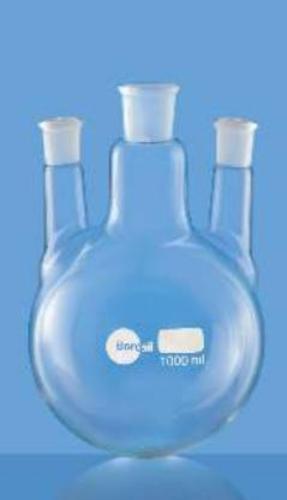 Borosil Flasks With Round Bottom and Three Necks (4384)