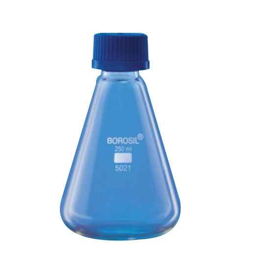 Borosil Conical Flask with Screw Cap (5021)