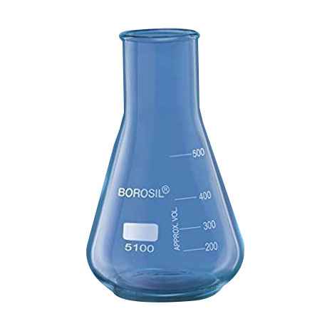 Borosil Erlenmeyer Conical Flask with Wide Mouth (5100)