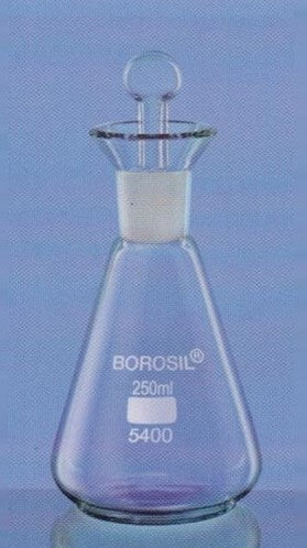 Borosil Iodine Determination Flask with Interchangeable Stopper (5400)