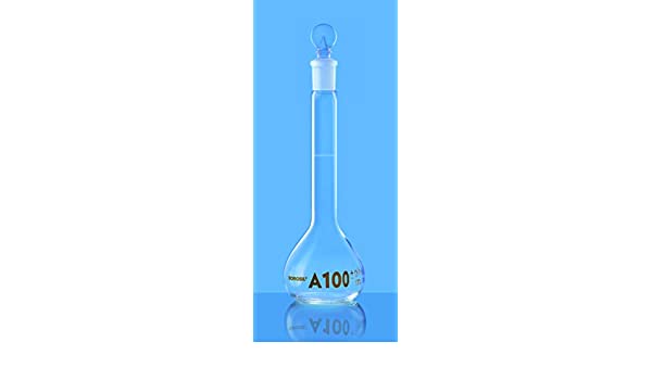 Borosil Volumetric Flask with I/C Solid Glass Stopper Class A (5645D)