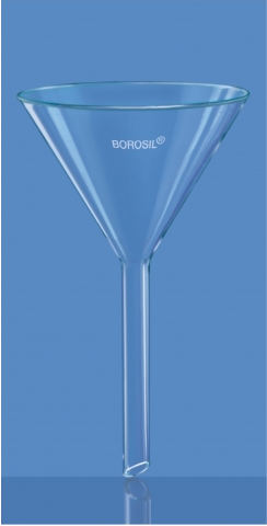 Borosil Funnel, Plain with 60° Angle and Short Stem (6140)