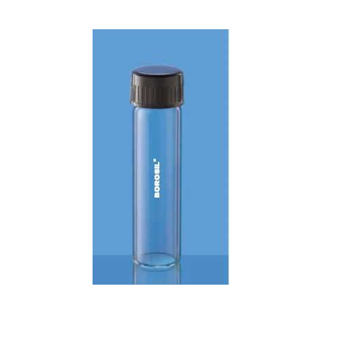 Borosil Culture Tube with PP Screw Cap, Flat Bottom and PTFE Liner (9910)