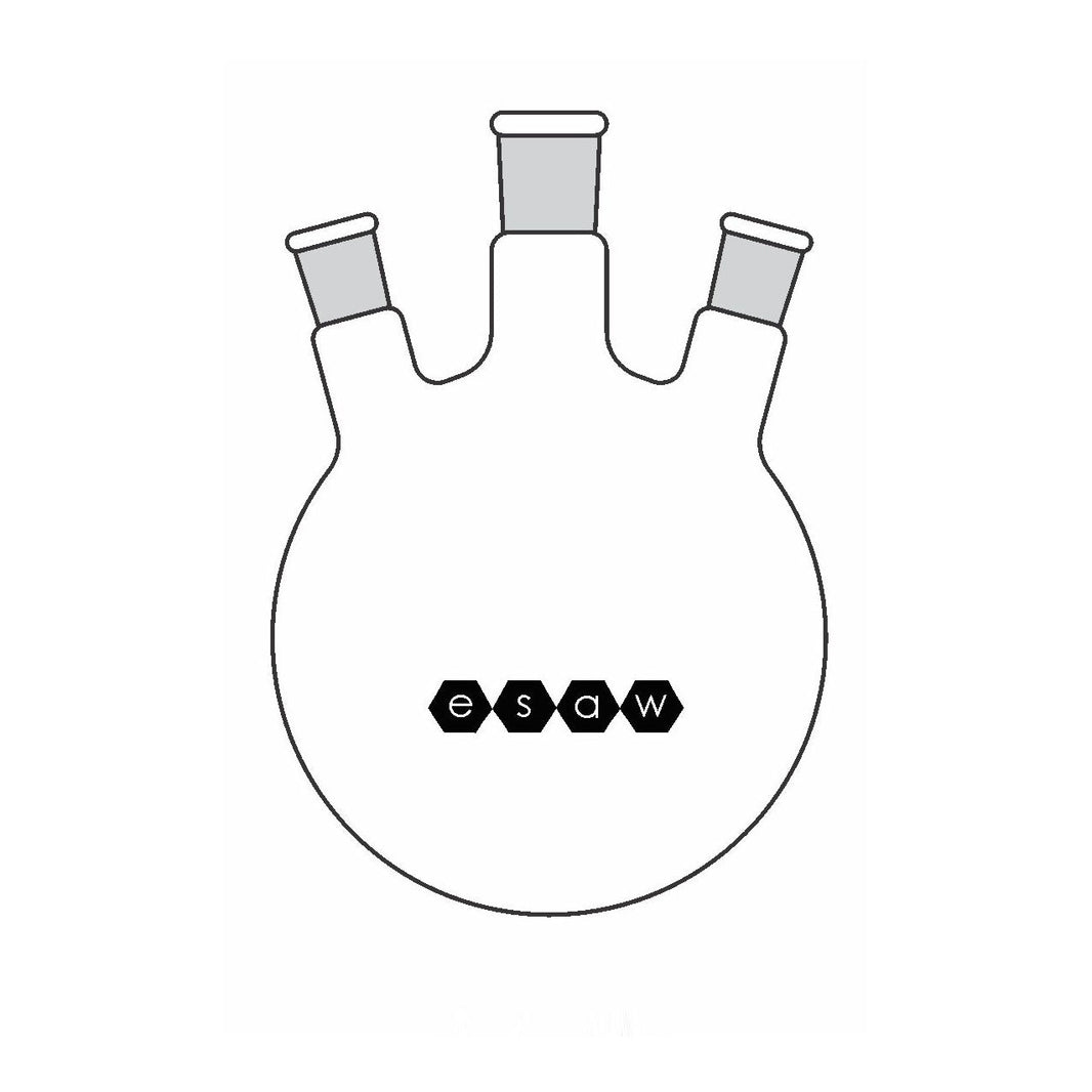 ESAW 9500.13190 Round Bottom Flask with Three Neck