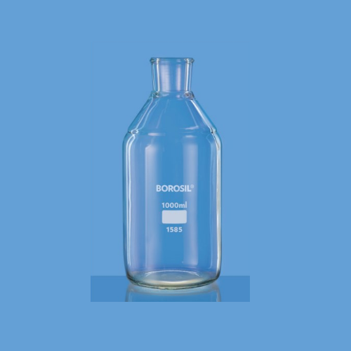 Borosil Solution, Plain, Tooled Neck Bottle (1585)