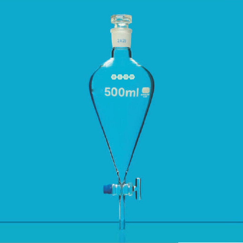 ESAW 9500.1445 Separating Funnel with Screw thread, O Ring Glass Key Stopcock,